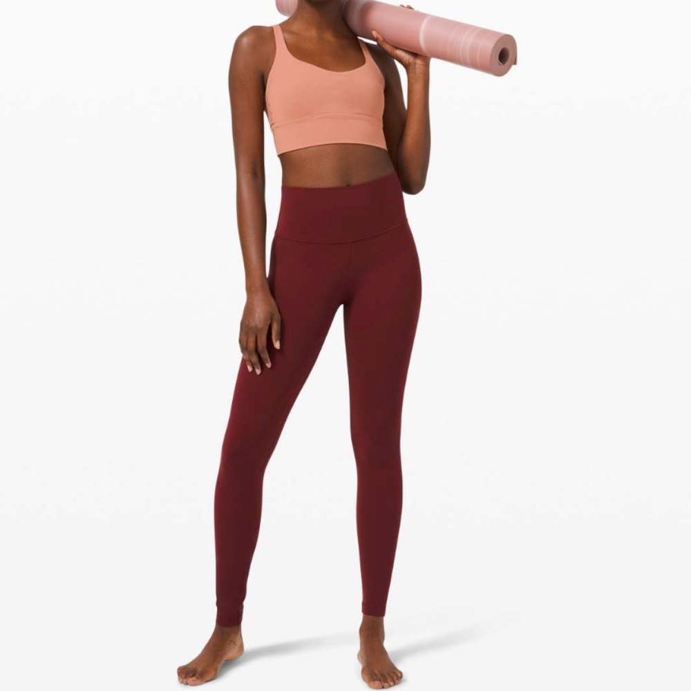 Lululemon Align Leggings High Rise 28" Size 4 Red Merlot